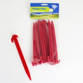 Red / Grey Plastic Pegs x 10