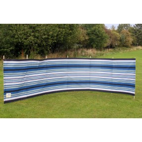 7 Poled Navy / Burgundy 'Striped' Contemporary Windbreak